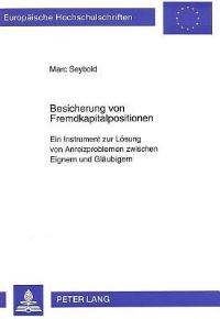 Book Cover for Besicherung Von Fremdkapitalpositionen by Marc Seybold