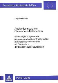Book Cover for Auslandseinsatz Von Stammhaus-Mitarbeitern by Jürgen Horsch