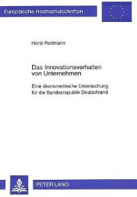 Book Cover for Das Innovationsverhalten Von Unternehmen by Horst Rottmann
