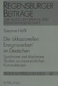 Book Cover for Die 'Okkasionellen Ereignisverben' Im Deutschen by Susanne Näßl