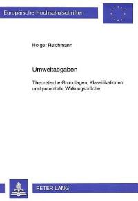 Book Cover for Umweltabgaben by Holger Reichmann