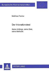 Book Cover for Der Intonationstest by Matthias Fischer