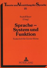 Book Cover for Sprache - System Und Funktion by Rudolf Beier