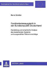 Book Cover for Familienlastenausgleich in Der Bundesrepublik Deutschland by Bernd Schäfer
