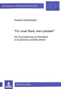 Book Cover for «Fur Unser Werk, Mein Liebsterf>> by Susanne Lämmermann