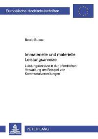 Book Cover for Immaterielle Und Materielle Leistungsanreize by Beate Busse