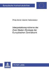 Book Cover for Interpretationsprobleme Der Zwei-Saulen-Strategie Der Europaischen Zentralbank by 