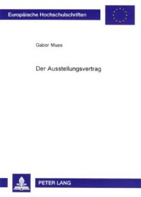 Book Cover for Der Ausstellungsvertrag by Gabor Mues
