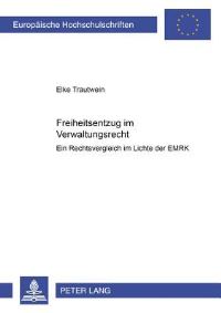 Book Cover for Freiheitsentzug Im Verwaltungsrecht by Elke Trautwein