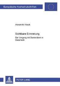 Book Cover for Sichtbare Erinnerung by Alexandra Vasak