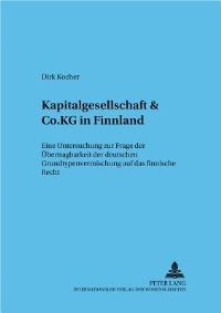 Book Cover for Kapitalgesellschaft & Co. KG in Finnland by Dirk Kocher
