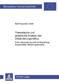 Book Cover for Theoretische Und Empirische Analyse Des Zinsanderungsrisikos by Ralf Alexander Ulrich