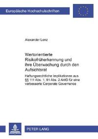 Book Cover for Wertorientierte Risikofruherkennung Und Ihre Uberwachung Durch Den Aufsichtsrat by Alexander Lenz