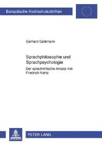 Book Cover for Sprachphilosophie Und Sprachpsychologie by Gerhard Gelbmann