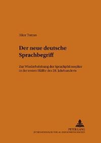 Book Cover for Der Neue Deutsche Sprachbegriff by Alice Tomus