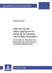 Book Cover for Optimierung Des Leistungsprogramms Durch Die Anwendung Von Portfolio-Konzepten by Christian Buse