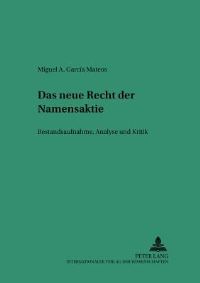 Book Cover for Das Neue Recht Der Namensaktie by 