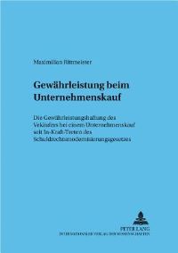 Book Cover for Gewahrleistung Beim Unternehmenskauf by Maximilian Rittmeister