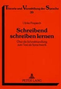 Book Cover for Schreibend Schreiben Lernen by Ulrike Pospiech