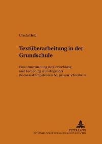 Book Cover for Textuberarbeitung in Der Grundschule by Ursula Held