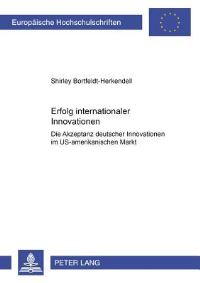 Book Cover for Erfolg Internationaler Innovationen by Shirley Bortfeldt-Herkendell