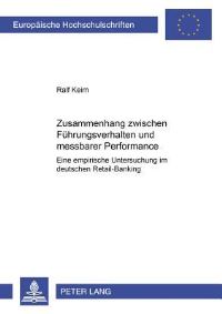 Book Cover for Zusammenhang Zwischen Fuhrungsverhalten Und Messbarer Performance by Ralf Keim
