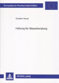 Book Cover for Haftung Fur Steuerberatung by Carsten Heuel