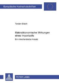 Book Cover for Makrookonomische Wirkungen Eines Importzolls by Torsten Bleich