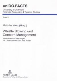 Book Cover for Whistle Blowing Und Concern Management by Matthias Wolz