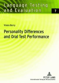 Book Cover for Personality Differences and Oral Test Performance by Vivien Berry