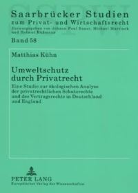 Book Cover for Umweltschutz Durch Privatrecht by Matthias Kühn