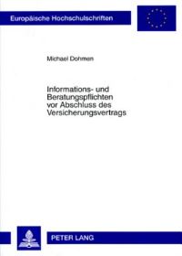 Book Cover for Informations- Und Beratungspflichten Vor Abschluss Des Versicherungsvertrags by Michael Dohmen