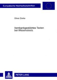 Book Cover for Itembankgestutztes Testen Bei Wissenstests by Oliver Zierke