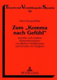 Book Cover for Zum «Komma Nach Gefuhl>> by HansGeorg Müller