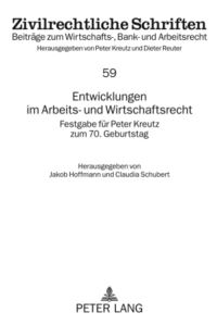 Book Cover for Entwicklungen Im Arbeits- Und Wirtschaftsrecht by Jakob HoffmannGrambow, Claudia Schubert