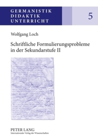 Book Cover for Schriftliche Formulierungsprobleme in Der Sekundarstufe II by Wolfgang Loch