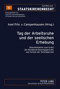Book Cover for Tag Der Arbeitsruhe Und Der Seelischen Erhebung by Axel Frhrvon Campenhausen