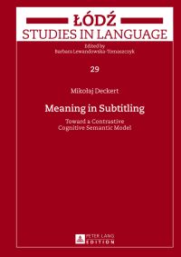 Book Cover for Meaning in Subtitling by Mikolaj Deckert