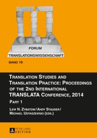 Book Cover for Translation Studies and Translation Practice Part 1 by International Conference TRANSLATA