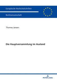 Book Cover for Die Hauptversammlung Im Ausland by Thomas Jansen