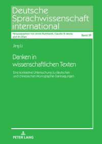 Book Cover for Danken in Wissenschaftlichen Texten by Jing Li