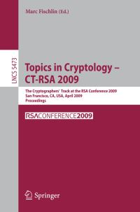 Book Cover for Topics in Cryptology - CT-RSA 2009 Security and Cryptology by Marc Fischlin