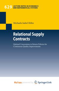 Book Cover for Relational Supply Contracts by Michaela Isabel Höhn