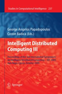 Book Cover for Intelligent Distributed Computing III by George Angelos Papadopoulos, Costin Badica