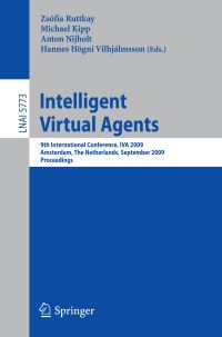 Book Cover for Intelligent Virtual Agents by IVA Conference, Zsófia Ruttkay