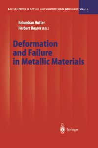 Book Cover for Deformation and Failure in Metallic Materials by Kolumban Hutter, Herbert Baaser