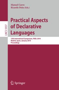 Book Cover for Practical Aspects of Declarative Languages by Manuel Carro