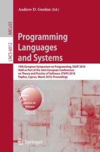 Book Cover for Programming Languages and Systems Theoretical Computer Science and General Issues by Andrew Gordon