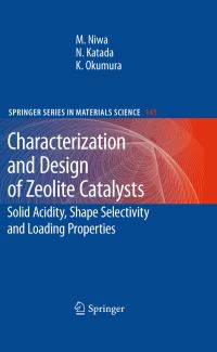 Book Cover for Characterization and Design of Zeolite Catalysts by Miki Niwa, Naonobu Katada, Kazu Okumura