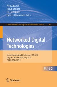 Book Cover for Networked Digital Technologies, Part II by Filip Zavoral, Jakub Yaghob, Pit Pichappan, Eyas ElQawasmeh